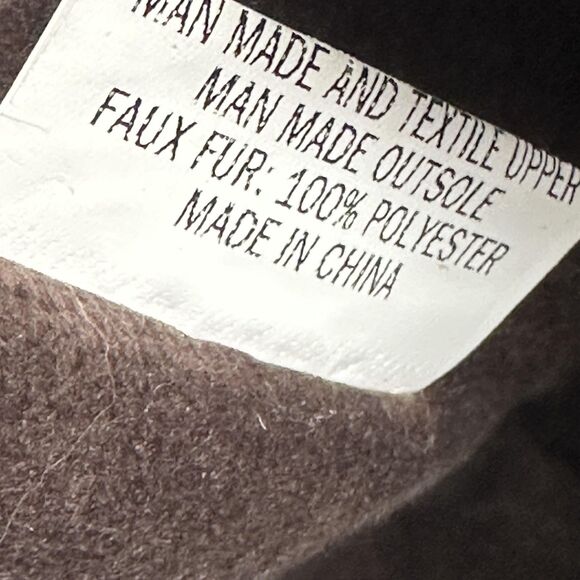 Khombu Boots Womens Size 11 Brown Gray Faux Fur Tall Lace Up Snow Duck Winter - Picture 13 of 13